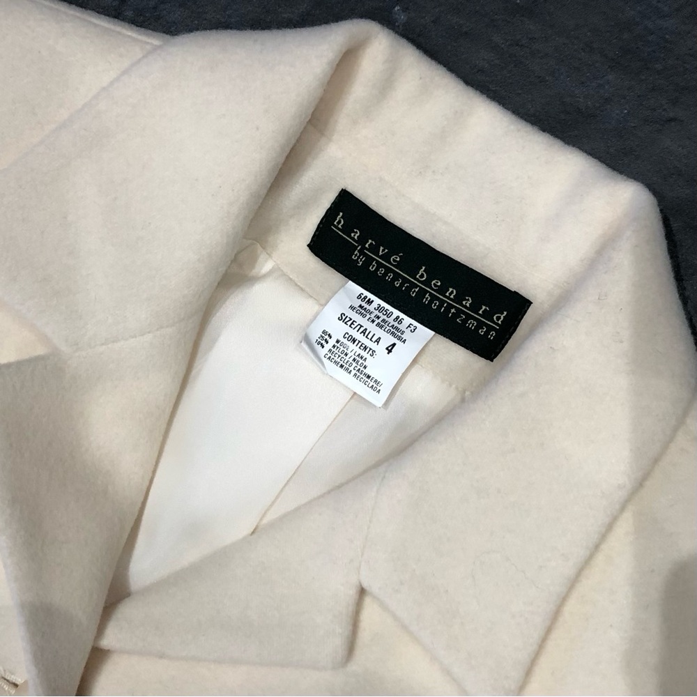 COPY - Wool Mix Blazer Cream Size 4